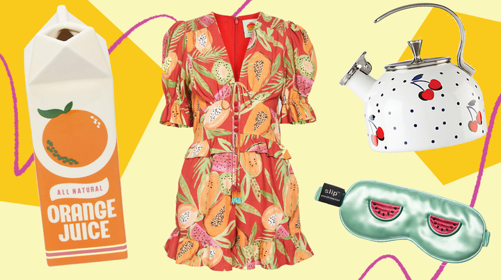 This trend is just peachy. We've found fruit-print dresses, aprons, cookware, home decor and more. 