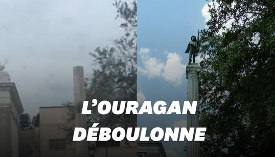 Les autorités n’ont pas voulu déboulonner cette statue confédérée, l’ouragan Laura s’en est