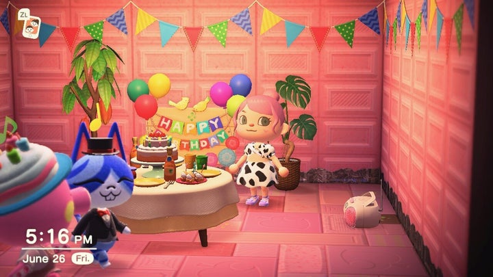 An "Animal Crossing" birthday party, perhaps the closest we'll get to an actual party for a while.