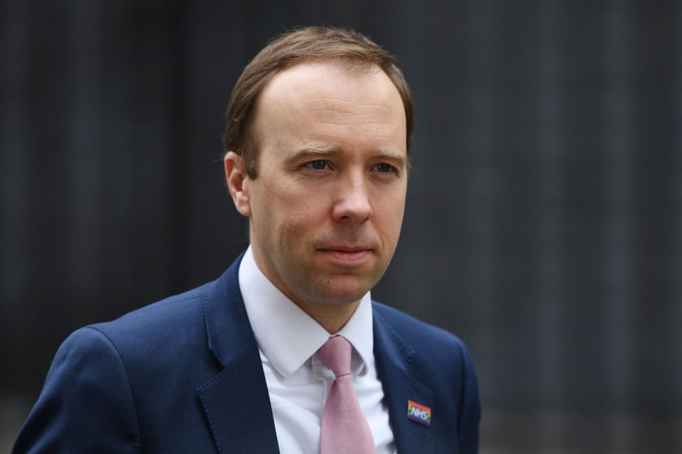 Health Secretary Matt Hancock leaving Downing Street after a daily coronavirus briefing in April.