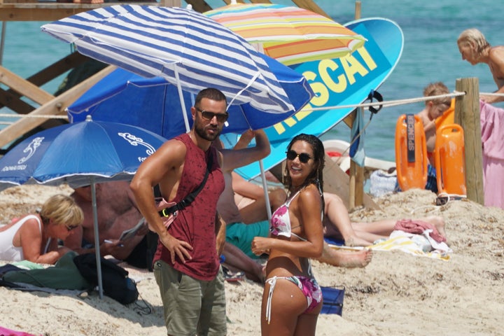 Lara Álvarez y Adrián Torres en Formentera.