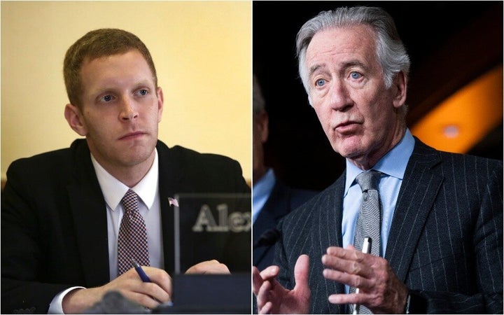 “We’ve not seen this level of air war": Holyoke, Massachusetts, Mayor Alex Morse's primary against Rep. Richard Neal, right, has drawn millions of dollars in campaign spending.