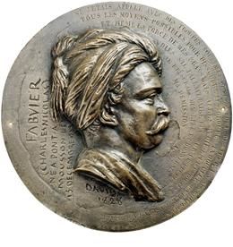 Τιμητικό χάλκινο μετάλλιο του 1828, του καλλιτέχνη David d’Anger, με κεφαλή του Φαβιέρου, Συλλογή ΕΕΦ