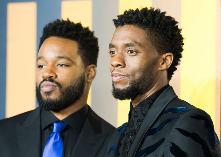 Ryan Coogler and Chadwick Boseman at the European premiere of Black Panther in 2018