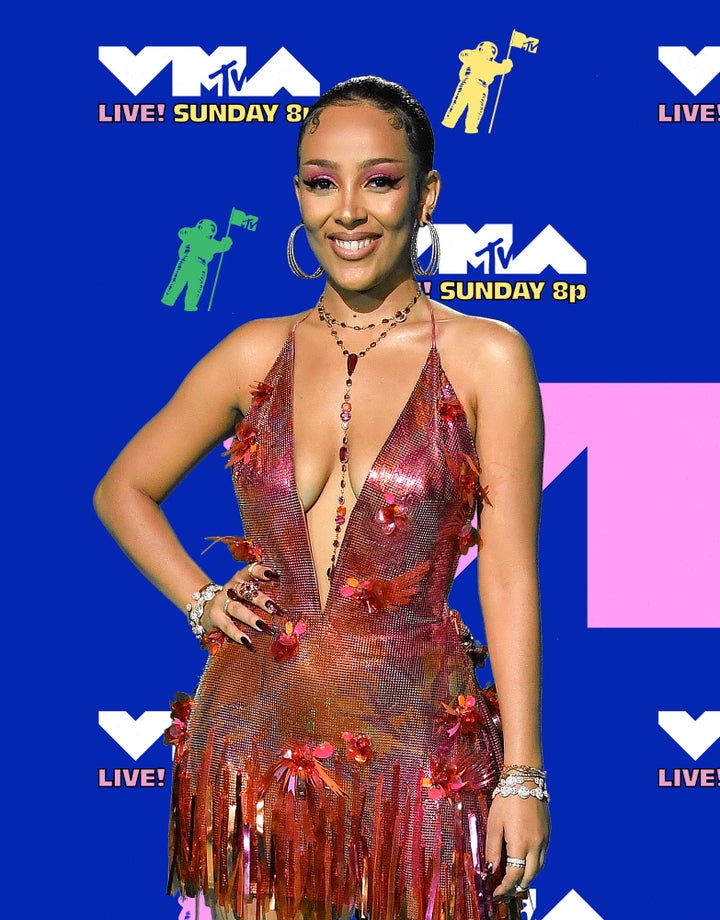 UNSPECIFIED - AUGUST 30: (EDITORS NOTE: Image has been digitally enhanced.) Doja Cat attends the 2020 MTV Video Music Awards, broadcast on Sunday, August 30, 2020 in New York City. (Photo by Frazer Harrison/Getty Images for RCA)