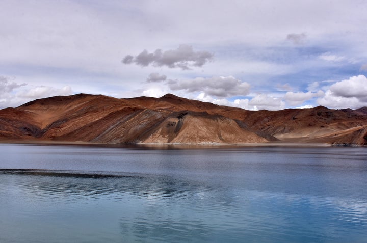 A view of Pangong Tso lake in Ladakh region July 27, 2019. Picture taken July 27, 2019. REUTERS/Mukesh Gupta