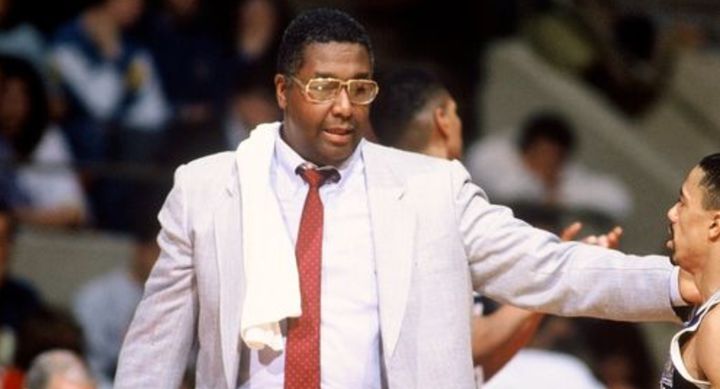 John Thompson, pictured coaching a game in 1990, also played in the NBA, backing up Bill Russell on the Boston Celtics.