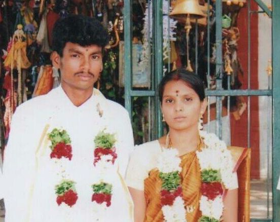 Shankar and Kausalya in a photo from their wedding.