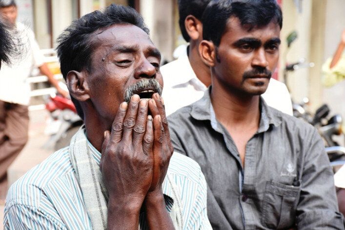 A file photo of Shankar's father Veluchamy after the murder.