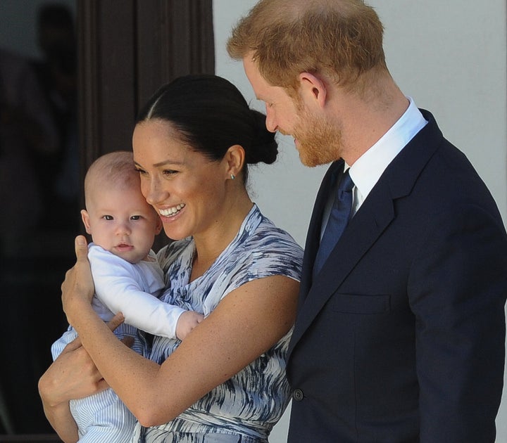 Prince Harry and his wife Meghan Markle with their son Archie in Cape Town, South Africa on Sept. 25, 2019.