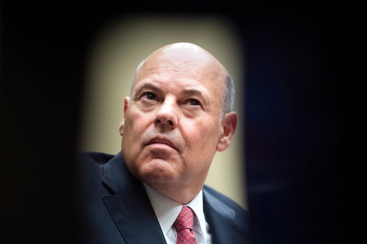 Postmaster General Louis DeJoy testified during a House Oversight and Reform Committee hearing on the Postal Service on Aug.