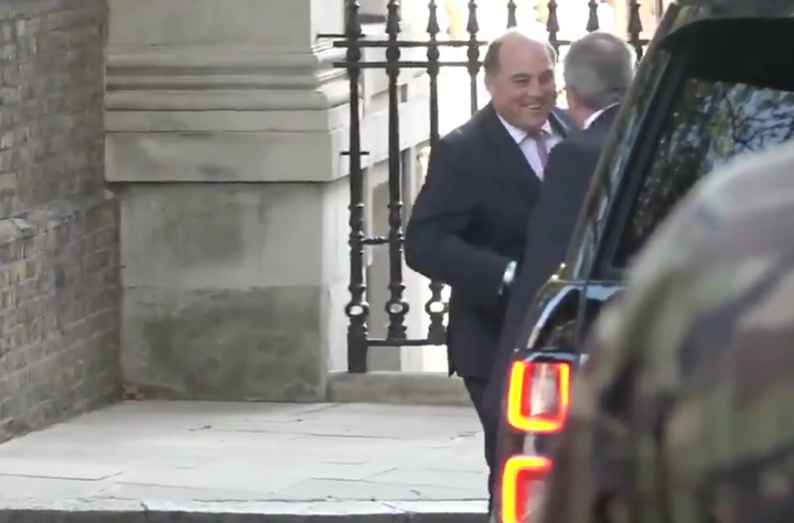 Ben Wallace shaking hands as MPs returned to Westminster for the new term of parliament.