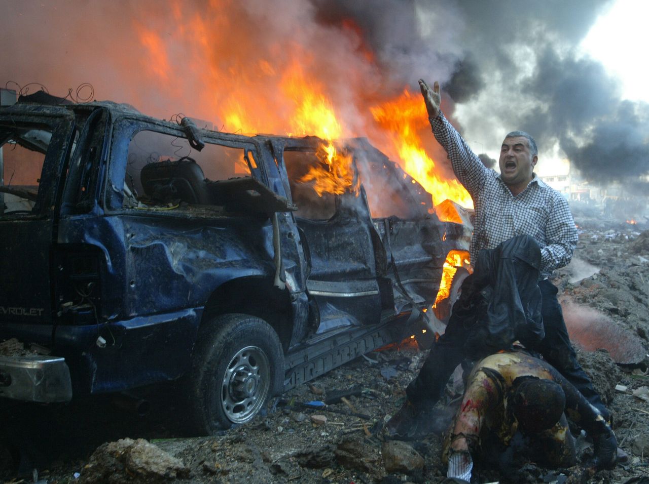 14 Φεβρουαρίου 2005. δολοφονία, τον Φεβρουάριο του 2005, του Σουνίτη πρώην πρωθυπουργού και αντιπάλου του συριακού καθεστώτος, Ραφίκ Χαρίρι, REUTERS/ Mohamed Azakir PP05070289 Pictures of the Year 2005 JS/acm