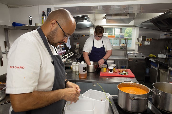 Ryan and Liam Simpson-Trotman busy preparing orders