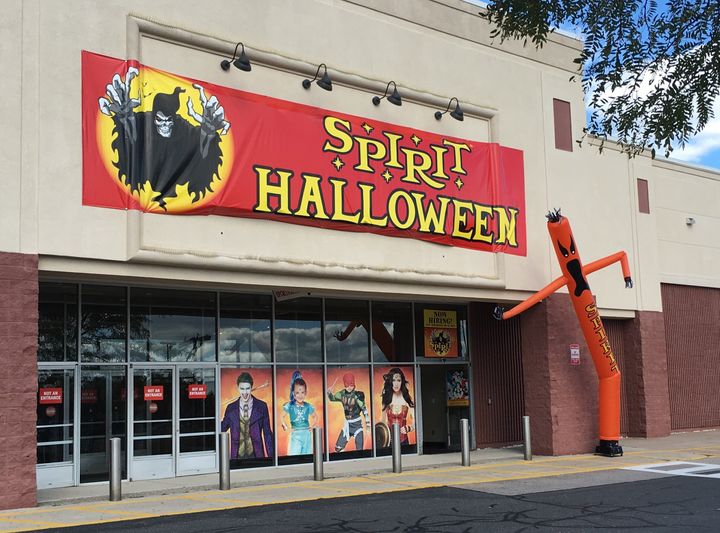 A Spirit Halloween storefront. 