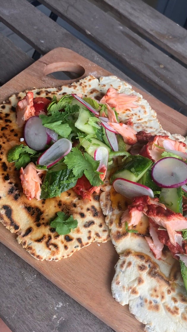 @poppycooks, Salmon and Tikka Flatbreads