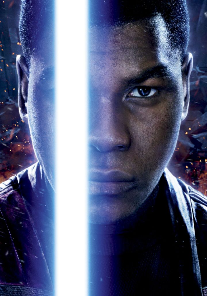 John in a promotional poster for Star Wars: The Force Awakens