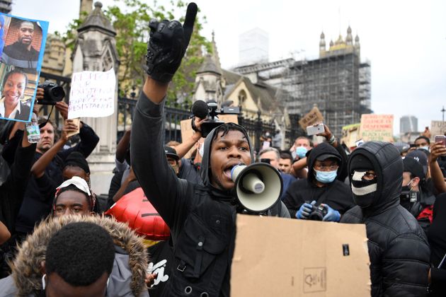 John Boyega at a Black Lives Matter protest in