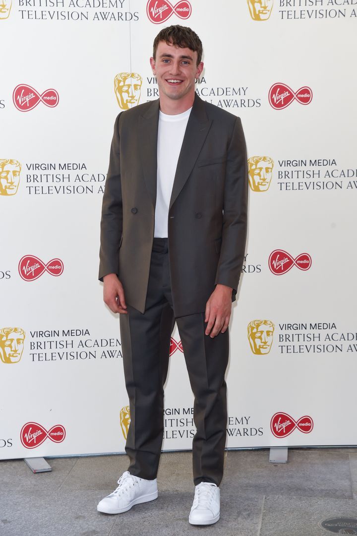 Paul at the socially-distanced TV Baftas last month