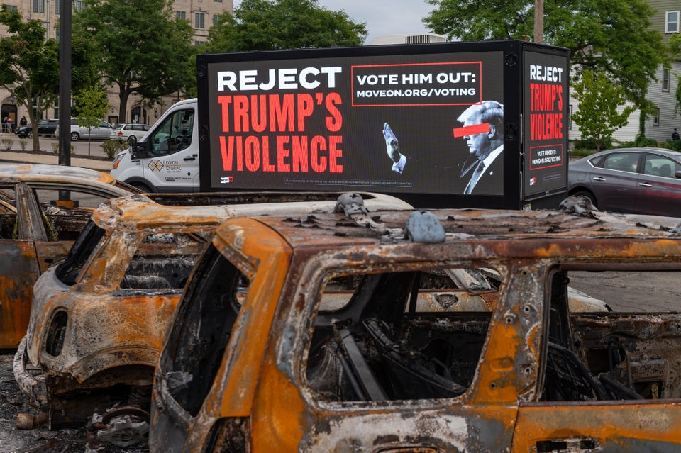 In response to Trump's visit to Kenosha, grassroots group drove a mobile billboard calling on voters to