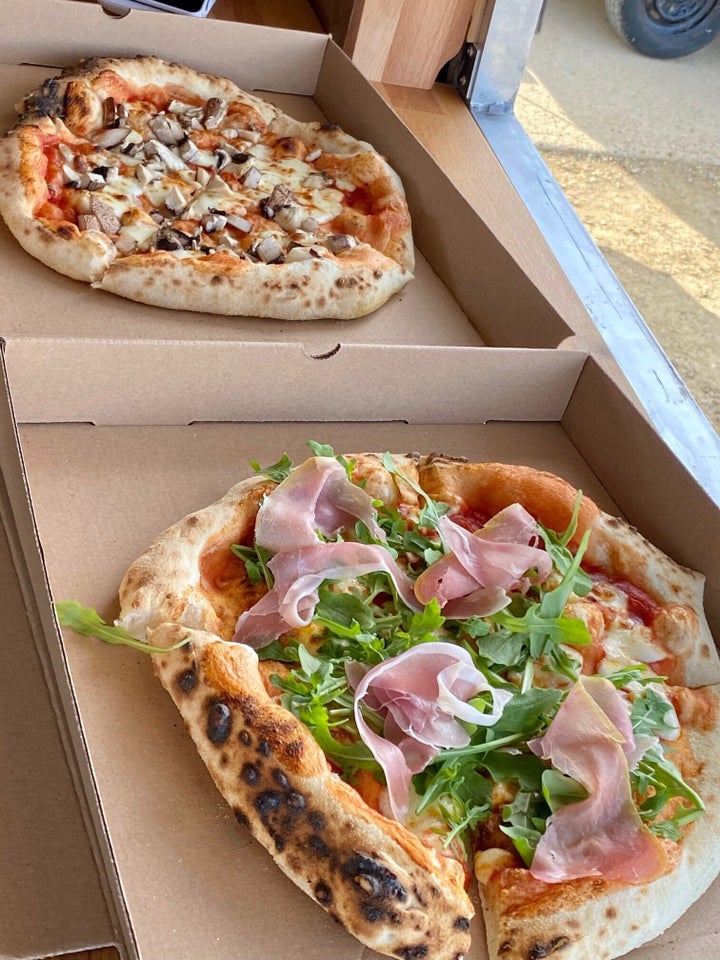 Wood-fired pizzas from 400 Degrees Pizza