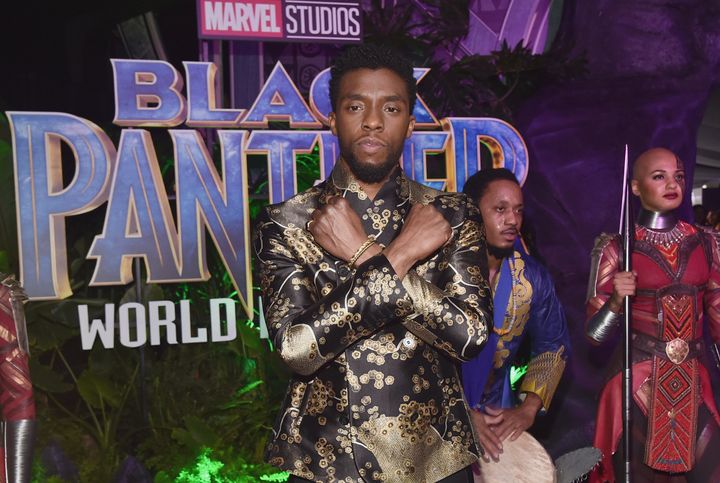Chadwick Boseman at the Los Angeles World Premiere of "Black Panther."