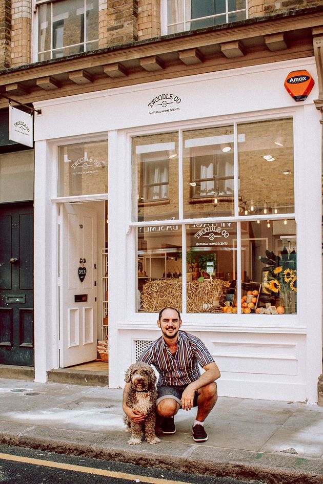 Tim Rundle-Wood with his dog Henry