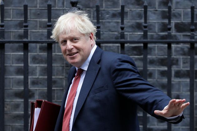 Britain's Prime Minister Boris Johnson leaves Downing Street in London