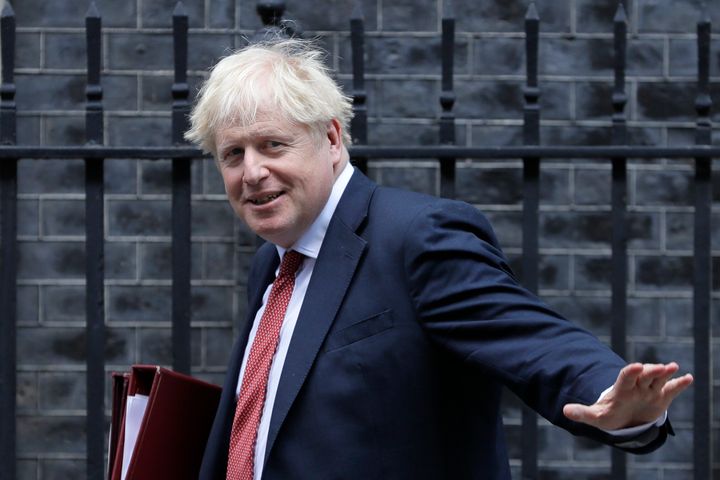 Britain's Prime Minister Boris Johnson leaves Downing Street in London
