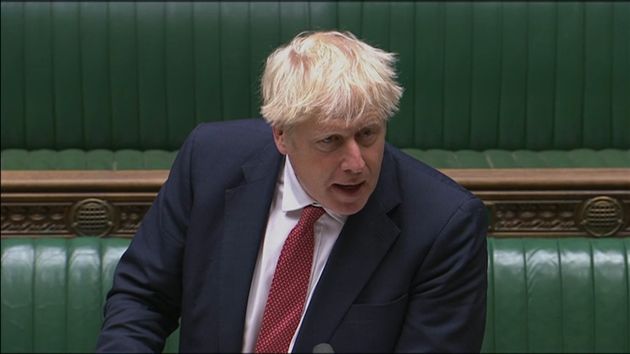 Prime Minister Boris Johnson speaks during Prime Minister's Questions in the House of Commons, London.