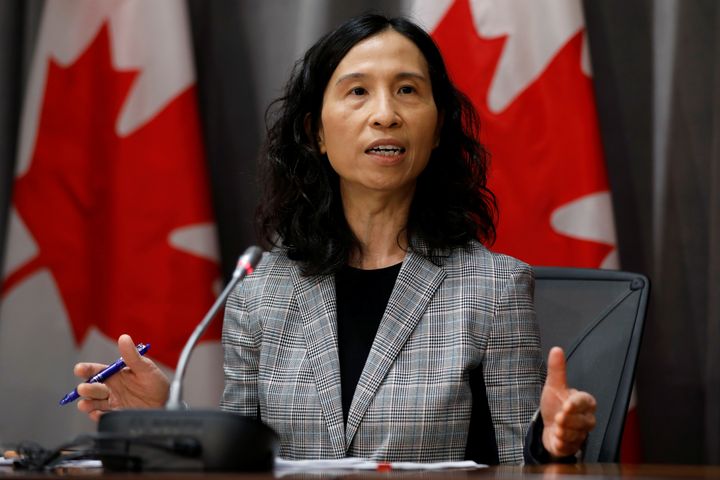Canada's Chief Public Health Officer Dr. Theresa Tam speaks in Ottawa on March 23, 2020. 