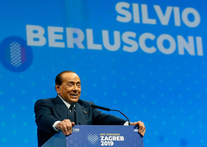 Silvio Berlusconi, shown Nov. 21, 2019, is self-isolating after testing positive for COVID-19.