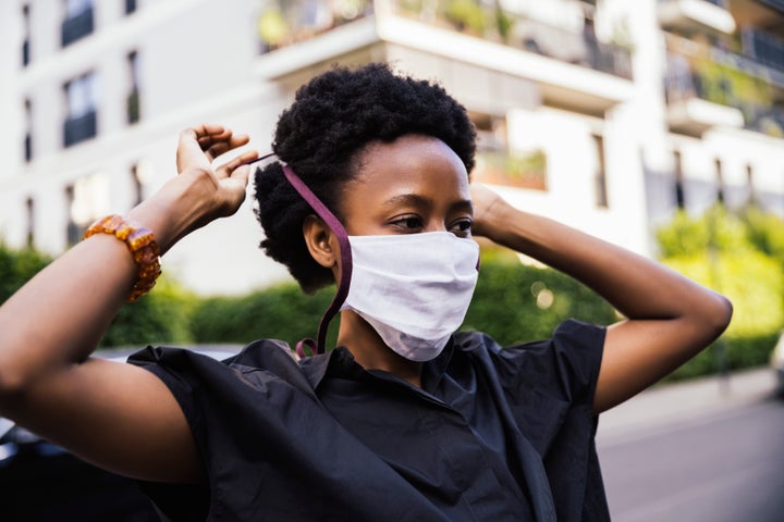 Make sure you have clean hands when handling your mask. Take it on and off using the ear loops or ties so that you don't risk contamination.