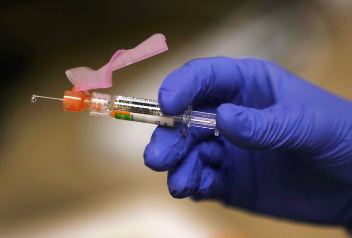 The vaccine involved 76 participants, all of whom knew they were receiving it (file picture) 
