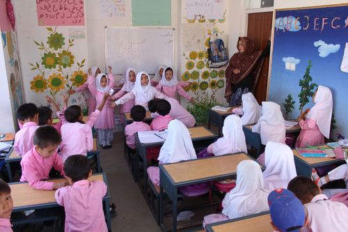 A classroom in the Dasht-e-Barchi settlement in Kabul. Schools in Afghanistan have been closed for nearly five months to prevent the spread of COVID-19. The closure of schools has had a huge economic impact on schoolteachers, and students have lagged behind in their lessons. There is no established online education system to take the place of in-person schooling. Above: June 12, 2016 | Below: July 29, 2020