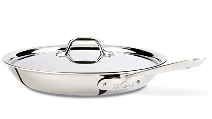 America's Test Kitchen loves the <a href="https://www.amazon.com/All-Clad-Stainless-Dishwasher-Tri-Ply-Bonded/dp/B00FUF5K8W?tag=thehuffingtop-20&ascsubtag=5f5257b7c5b6946f3eb104cd%2C-1%2C-1%2Cd%2C0%2C0%2Chp-fil-am%3D0%2C0%3A0%2C0%2C0%2C0" target="_blank" role="link" data-amazon-link="true" class=" js-entry-link cet-external-link" data-vars-item-name="All-Clad D3 12-inch stainless steel frying pan" data-vars-item-type="text" data-vars-unit-name="5f5257b7c5b6946f3eb104cd" data-vars-unit-type="buzz_body" data-vars-target-content-id="https://www.amazon.com/All-Clad-Stainless-Dishwasher-Tri-Ply-Bonded/dp/B00FUF5K8W?tag=thehuffingtop-20&ascsubtag=5f5257b7c5b6946f3eb104cd%2C-1%2C-1%2Cd%2C0%2C0%2Chp-fil-am%3D0%2C0%3A0%2C0%2C0%2C0" data-vars-target-content-type="url" data-vars-type="web_external_link" data-vars-subunit-name="article_body" data-vars-subunit-type="component" data-vars-position-in-subunit="2">All-Clad D3 12-inch stainless steel frying pan</a>, $129.95.