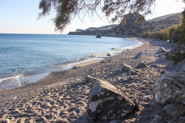Παραλία Σκούρος, απόγευμα.