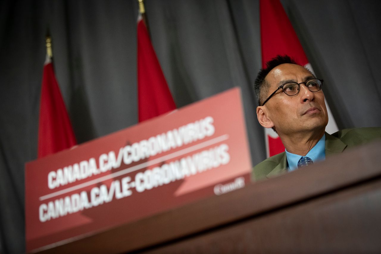Deputy Chief Public Health Officer Dr. Howard Njoo during a Government of Canada briefing on the coronavirus on Parliament Hill in Ottawa, Ont. on June 25, 2020.