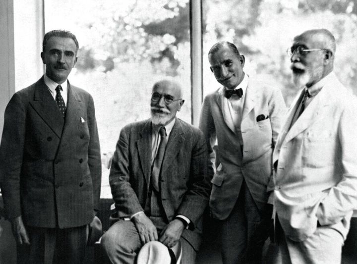 Από αριστερά οι: Απόστολος Αλεξανδρής, Ελ. Βενιζέλος, Αντώνης Μπενάκης, Στέφανος Δέλτα