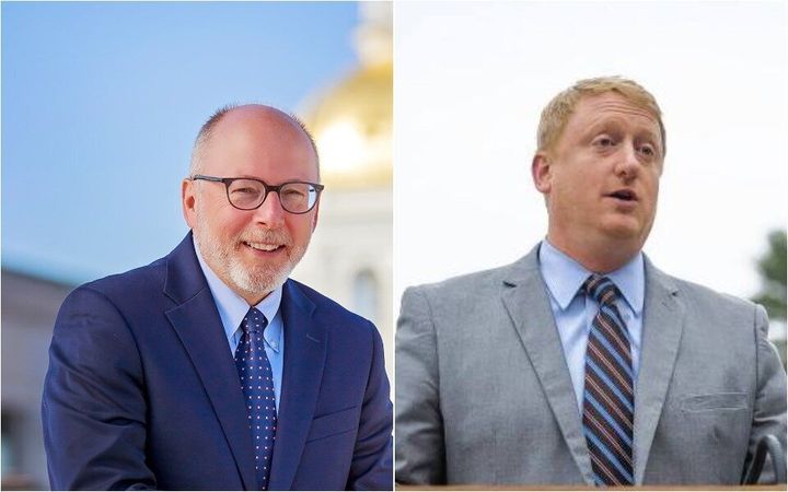 Andru Volinsky (left), an attorney and education activist, is running to the left of state Senate Majority Leader Dan Feltes (right), in New Hampshire's Democratic gubernatorial primary.