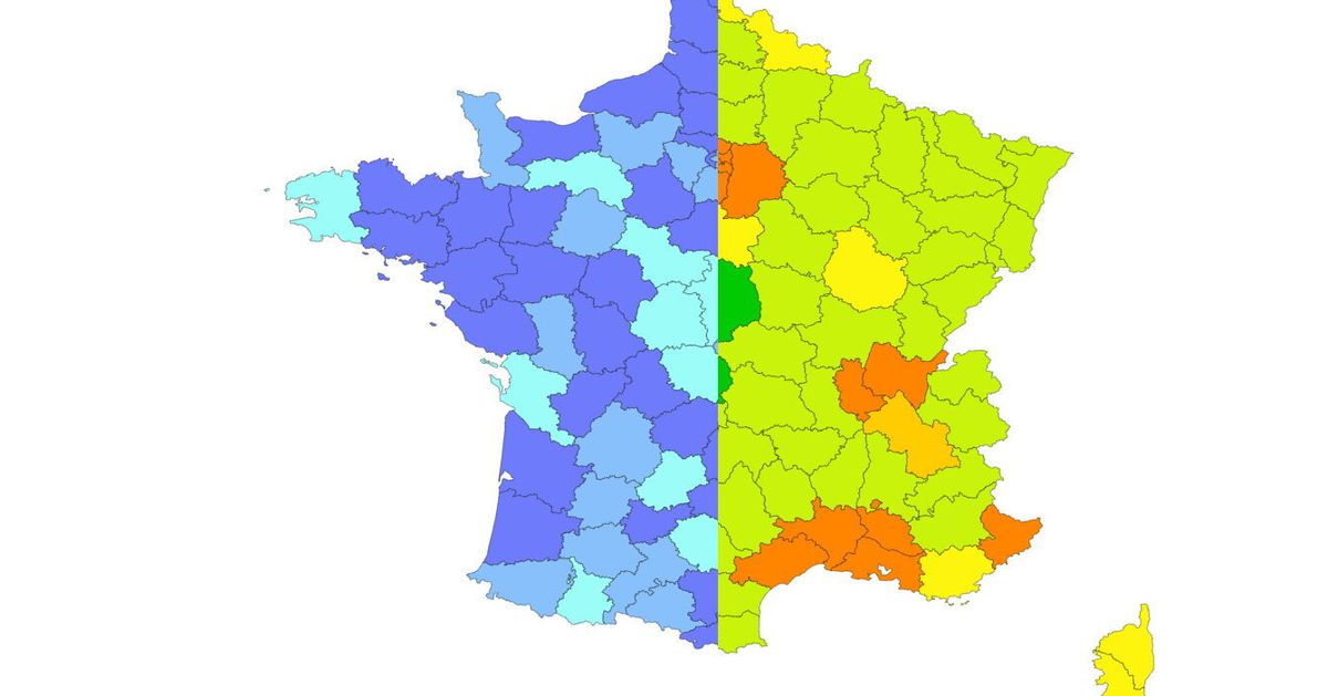 Карта Франции. Административная карта Франции до 2016 года. Carte Fe la France. Carte de France with stereotypes.