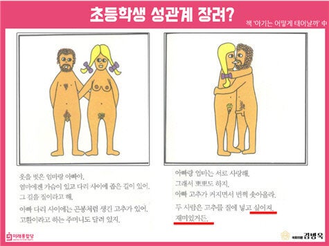 지난 8월25일 미래통합당 김병욱 의원이 '아기는 어떻게 태어날까'를 비판하며 배포한 자료.