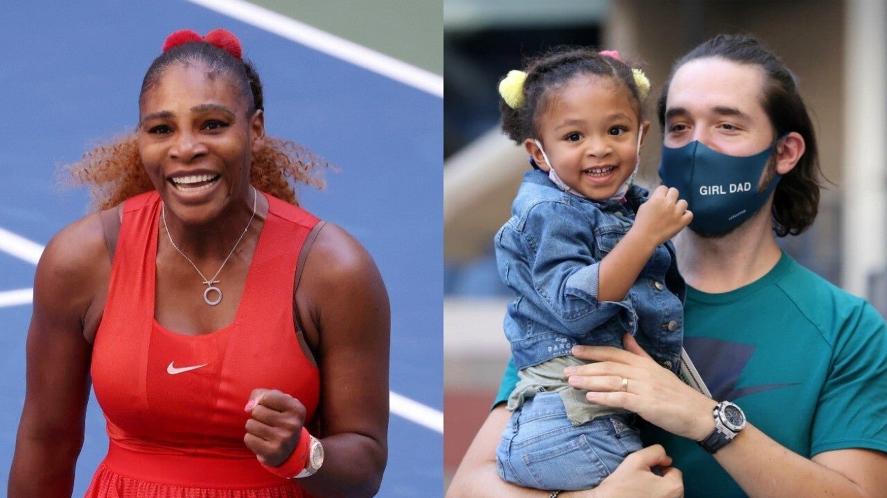 U S Open Serena Williams Supportee Par Son Mari Et Sa Fille Le Huffpost