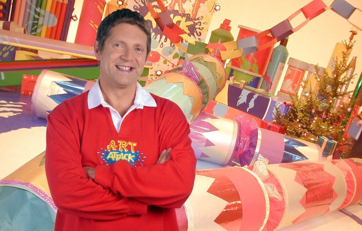 Neil Buchanan on the set of Art Attack