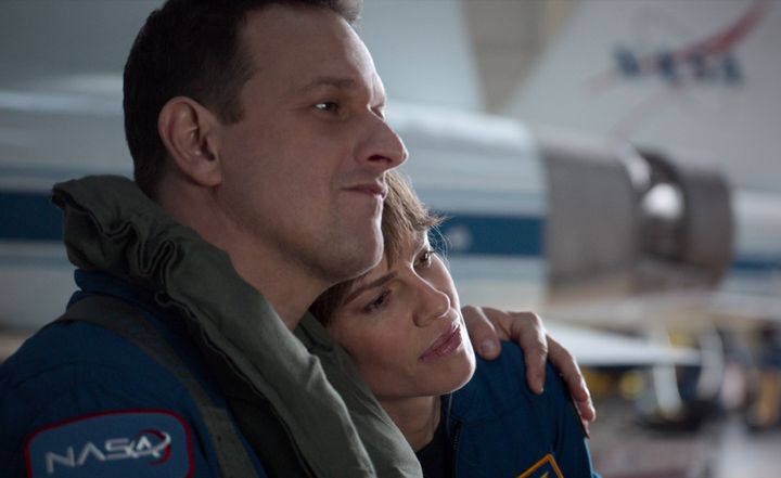 Josh Charles and Hilary Swank in "Away" on Netflix.
