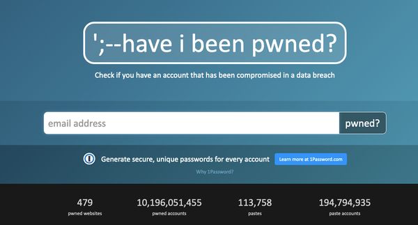 Le site haveibeenpwned.com répertorie les fuites de données comprenant les adresses de courriel et autres informations ayant pu être divulguées.