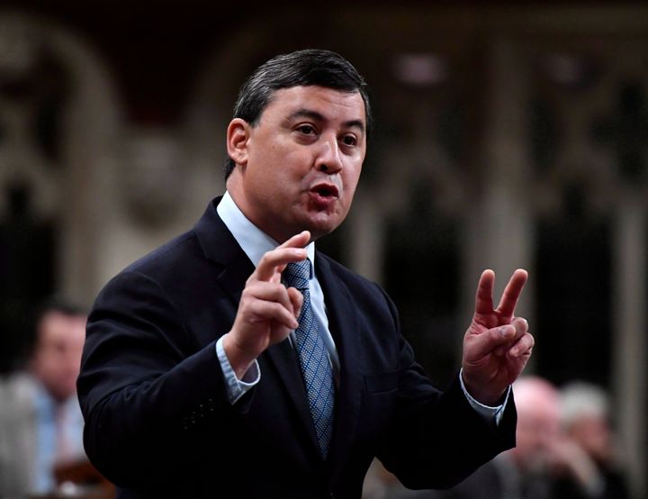 Conservative MP Michael Chong rises in the House of Commons on Parliament Hill in Ottawa on Oct. 5, 2018. 