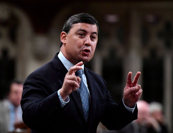 Conservative MP Michael Chong rises in the House of Commons on Parliament Hill in Ottawa on Oct. 5, 2018.
