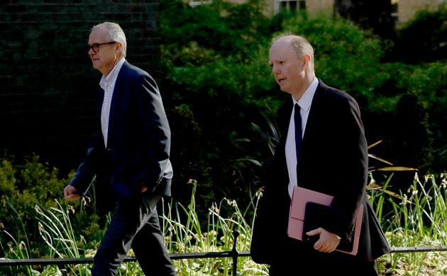 Chief Scientific Officer Patrick Vallance, left, and Chief Medical Adviser Chris Whitty 