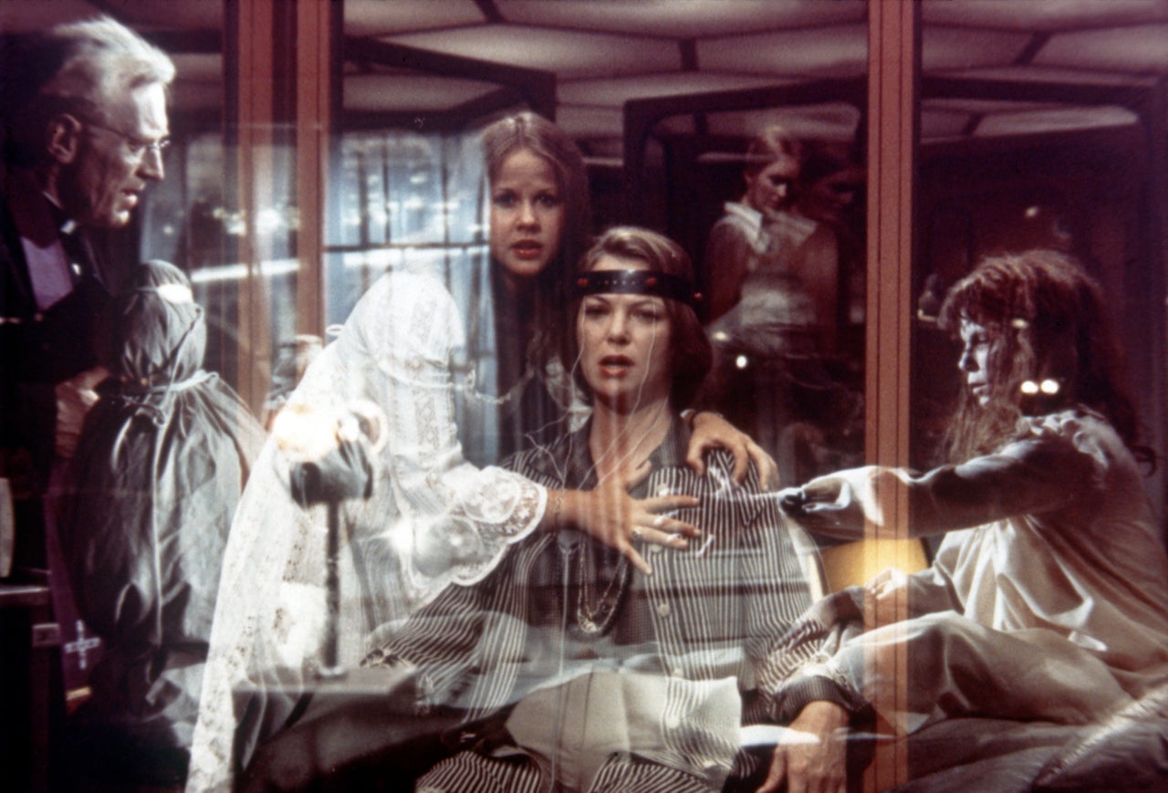 Max von Sydow, Linda Blair and Fletcher in "Exorcist II: The Heretic."